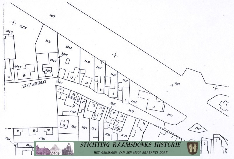 Kadastraal overzicht - Stationstraat Raamsdonk - situatie 1996