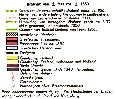 uit: Vermaseren Atlas algemene en vaderlandse geschiedenis 1968, blz 77