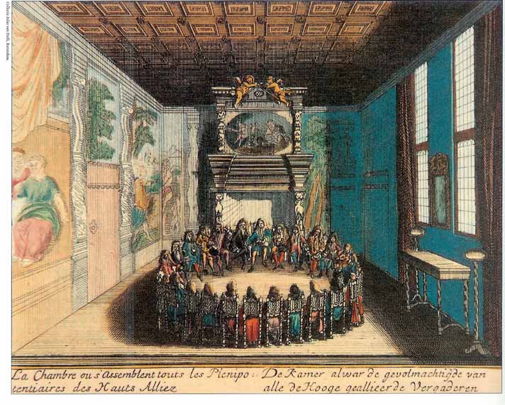 Gezanten van de geallieerden vergaderen te Rijswijk Via Historische Vereniging Rijswijk