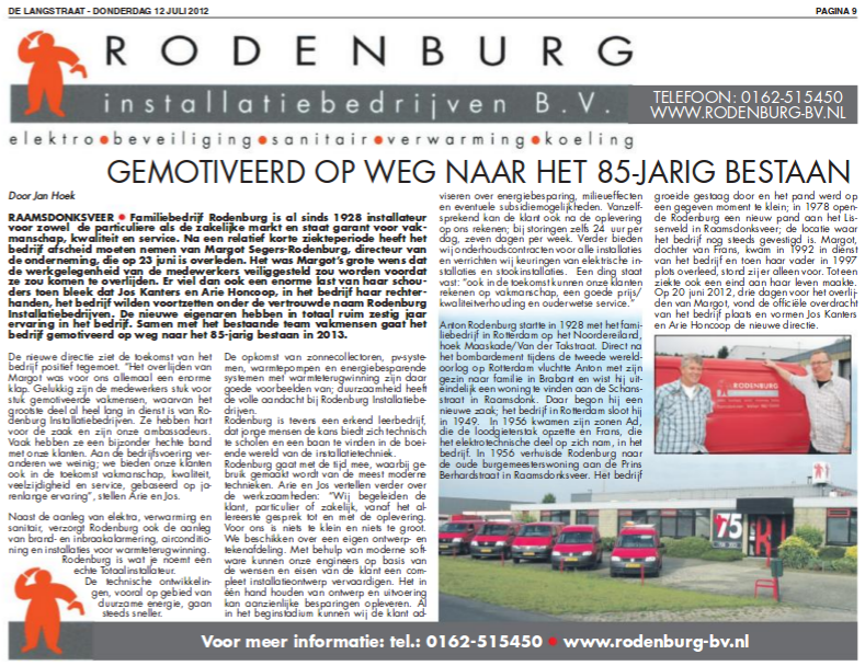 De Langstraat - 12 juli 2012 - 85 jaar Rodenburg