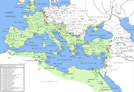 Grenzen van het Romeinse Rijk in 80 AD