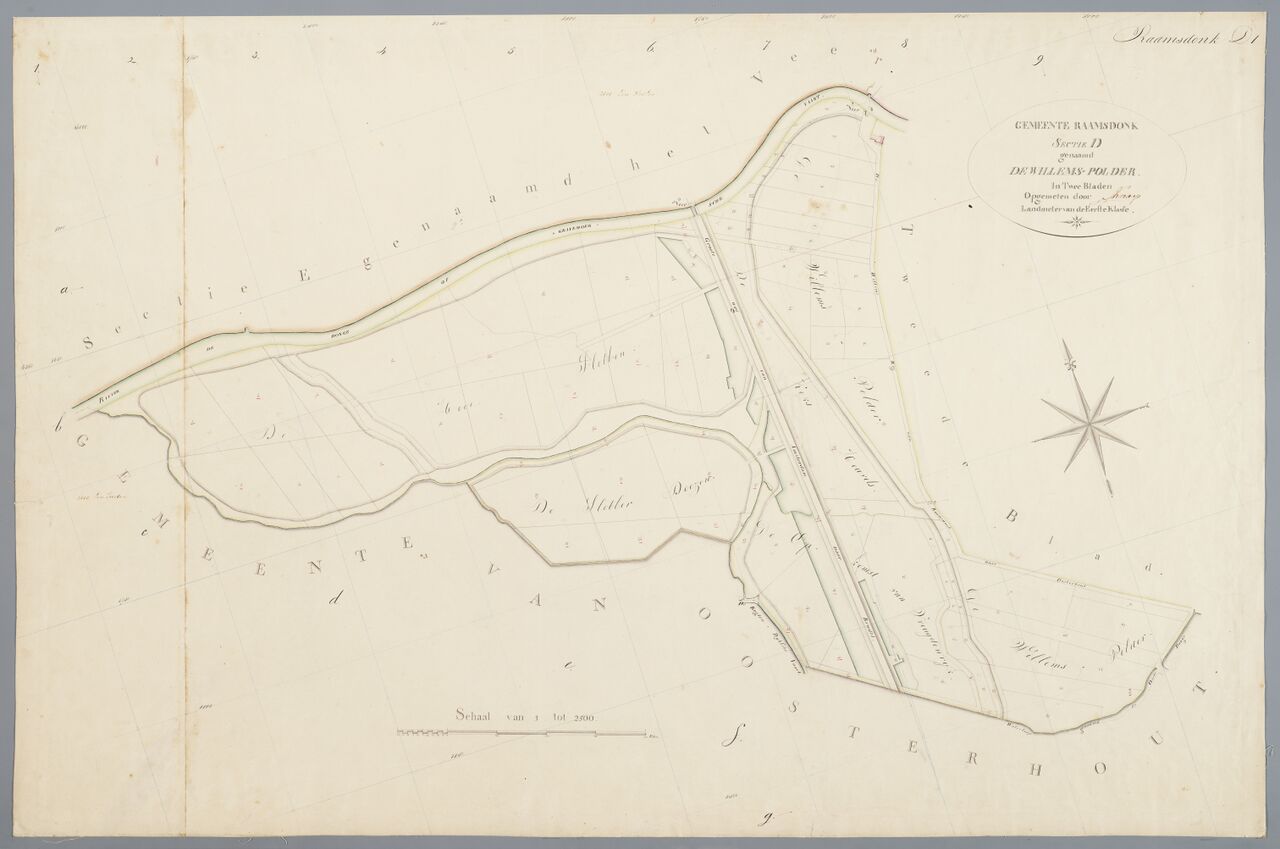 Minuutplan Raamsdonk Sectie D Blad 1