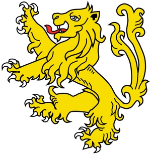 Lion Rampant queue fourche.svg