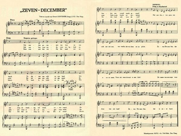 Bladmuziek - Marslied van de 7 december Divisie