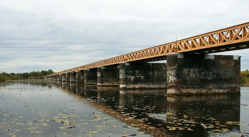 De Moerputten-spoorbrug in 2010 (kort na de restauratie)